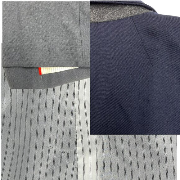 J. Crew Tall Regent Wool Flannel Blazer Dark Navy Fitted Lined Popped Collar EUC - Picture 15 of 16